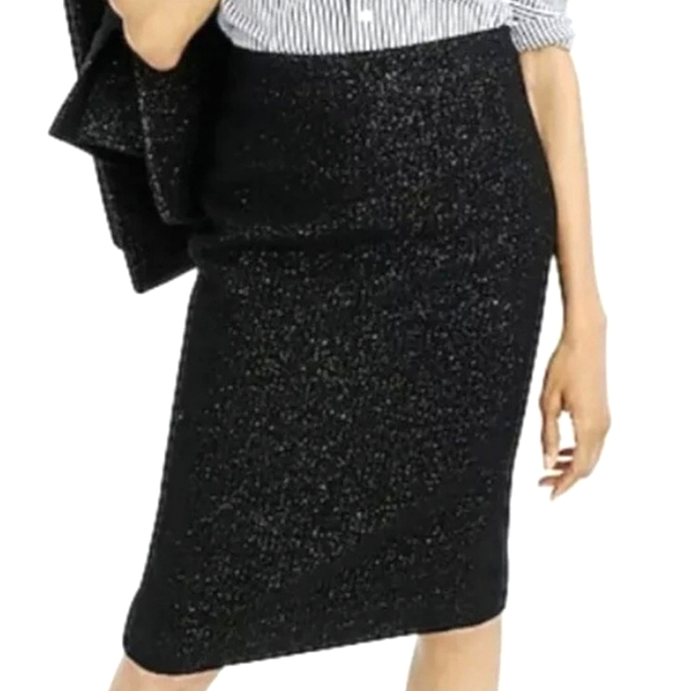 J. Crew Wool & Cashmere Glitter Pencil Skirt XS